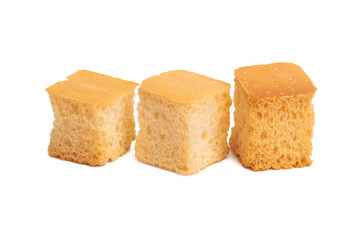 crouton cubes isolated