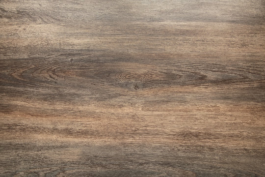 Old wooden background with horizontal boards, top view
