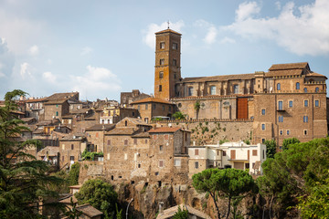 Cityscape of Sutri Ancient town including the Santa Maria Assunta Cathedral, province of Viterbo, Lazio, Italy