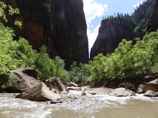 A Zion Canyon aux Etats-Unis