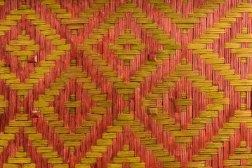 The painted bamboo ceiling which can be used as a background