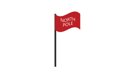 North Pole flag mark Arctic symbol