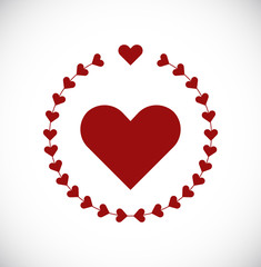 heart laurel wreath icon