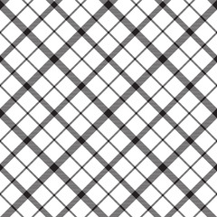 Tartan clan flower of scotland black white seamless pattern