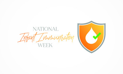 Vector illustration on the theme of National Infant Immunization week.