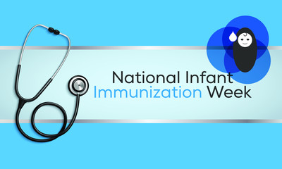 Vector illustration on the theme of National Infant Immunization week.