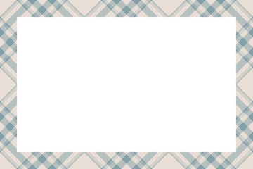 Vintage frame vector. Scottish border pattern retro style. Tartan plaid ornament.