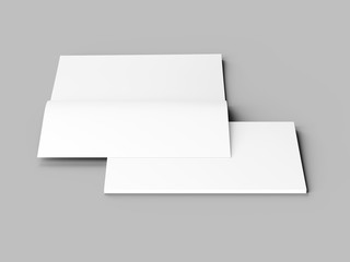 Open magazine with a glued binding. Vertical A4 format. 3d illustration.