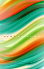 Abstract background - fluid color gradient waves, with dynamic motion line effect. Vector Illustration For Wallpaper, Banner, Background, Card, Book Illustration, landing page