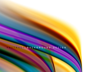 Abstract background - fluid color gradient waves, with dynamic motion line effect. Vector Illustration For Wallpaper, Banner, Background, Card, Book Illustration, landing page