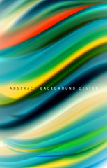 Abstract background - fluid color gradient waves, with dynamic motion line effect. Vector Illustration For Wallpaper, Banner, Background, Card, Book Illustration, landing page