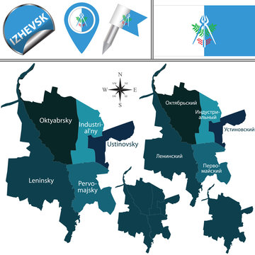 Map of Izhevsk, Russia