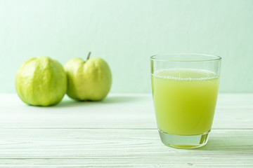 fresh guava juice glass with fresh guava fruit