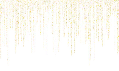 Garland border gold glitter vector background illustration.