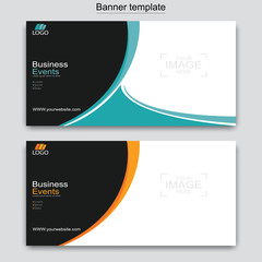 Vector abstract design web banner template. Web Design Elements - Header Design. Abstract geometric web banner template on grey background.Modern banner.