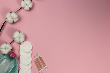 Hygiene discs, sticks, towel, micellar water and cotton twig