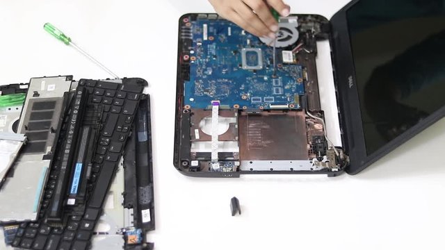 Fixing laptop motherboard