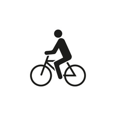 Bicycle rider icon. Cyclist icon. Vector. Isolated.