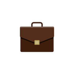 Briefcase icon. Vector illustration. Flat design.