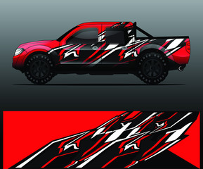 Obraz premium truck decal graphic wrap vector, abstract background