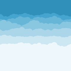 Abstract Color Clouds Sky Generative Art background illustration