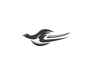 Simple design of vector bird logo