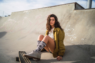 Girl in the skatepark