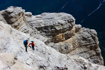 Bergsteigen in den Dolomiten 