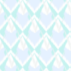 Ikat seamless colorful  geometric pattern. Abstract background texture.