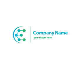 Simple vector company logo design