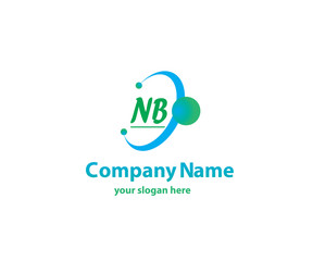 nb company logo design vector