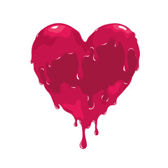 Vector of Red melting heart