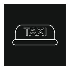 vector icon, of taxi sign on white background