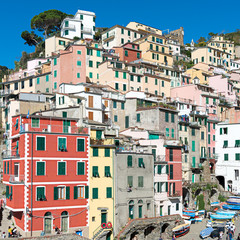 Obraz na płótnie Canvas Monterosso al Mare, an ancient fishing village is a town in the Cinque Terre