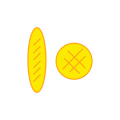 vector icon, bread white background
