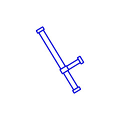 vector icon, police baton white background