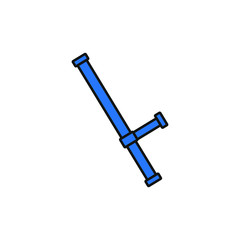 vector icon, police baton white background