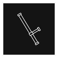 vector icon, police baton white background