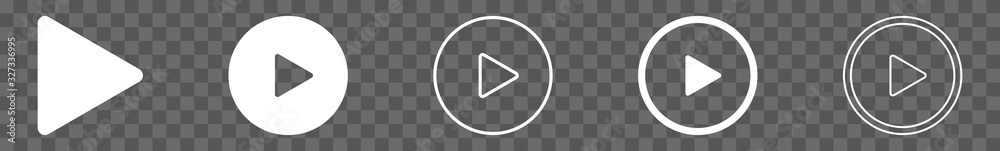 Canvas Prints play button icon circle | start buttons illustration | video audio player navigate symbol | arrow lo