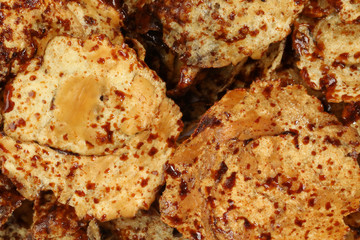 belinjo chips with caramelised brown sugar