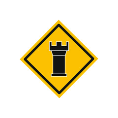 Obraz premium vector icon, castle tower on white background