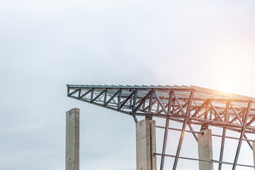 Construction process of a new football stadion © mathefoto