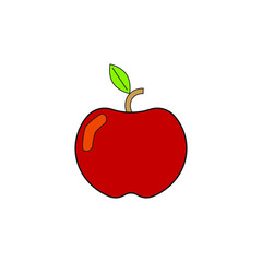 apple vector icon on white background