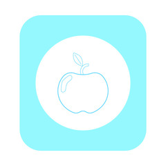 apple vector icon on white background