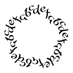 A frame of letters for your text. Poster, greeting card, invitation. Hand drawn lettering. Vector design template.