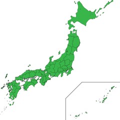 日本　地図　全国