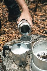 Outdoor coffee brewing
