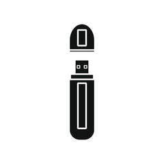 usb port on white background, icon vector