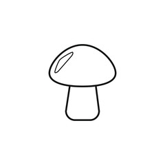 mushroom white background, icon vector