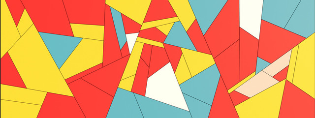 Simple colorful geometric abstract patterns